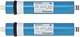 BELLEROFONTE - Membrana Osmosi Inversa 200 GPD | Compatibile con Vessel 2012 | Filtro per Trattamento Acqua Domestico | Acqua Senza Cloro | Depuratori Cucina, 2 Unità, Polipropilene