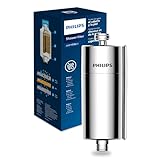 Philips Water Filtro doccia In-Line con 1 confezione, riduce il Cloro fino al 99%, facile da installare, compatibile con tubi e rubinetti standard, Cromo, filtrazione 50.000L