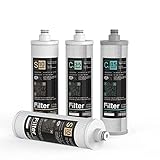 Frizzlife M3005 - Set di cartucce filtranti di ricambio (4 pezzi) per SK99, SP99, SK99 e SP99, sistema di filtraggio dell'acqua sotto il lavandino