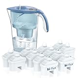 Laica J9074A1 kit 13 filtri bi-flux e caraffa filtrante, 2.3 Litri totali, 1.2 Litri filtrati