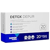 Detox Depur 20 Capsule - Drenante Forte e Depurativo Fegato con Cardo Mariano, Carciofo, Vitamina D3 e Selenio - Supporto Cortisolo e Gonfiore Pancia - J.Armor Pharma Senza Glutine Vegan