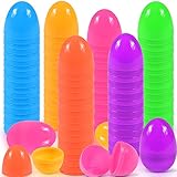 Forhome 48 Uova di Pasqua da Riempimento, Uova di Pasqua in Plastica Colori Misti, Deco di Pasqua per Ragazzina, Uova di Pasqua Sorpresa Riempitabili per Festa a Tema di Pasqua