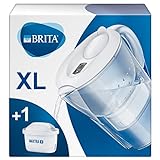 BRITA Caraffa Filtrante Marella XL per acqua, Bianco (3.5l) - incl. 1 Filtro MAXTRA+ per la riduzione di cloro, calcare e impurità
