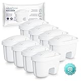 Aquafloow Aqua Flux, Cartucce filtranti per il Trattamento dell'Acqua 8 Unità | Compatibili con Laica Bi-Flux, Brita Maxtra+, PearlCo, Dafi Unimax | Riduce Cloro, Calcare e Impurità