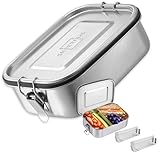 SILBERTHAL Porta pranzo acciaio inox 1200 ml - Portapranzo ermetico - Lunch box acciaio