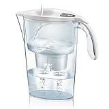 LAICA Stream Line Caraffa Filtrante - 2,3L - Bianca - Timer Digitale - 1 Filtri bi-flux Incluso, Preserva i Sali Minerali Utili all'Organismo e Riduce Cloro e Metalli Pesanti - Made in Italy
