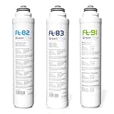 Set Di 3 Cartucce Filtranti Per Filtro Sottolavello Trio Uf Ft82 - Ft83 E Ft91