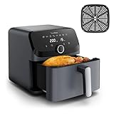 Moulinex Easy Fry Mega, Friggitrice ad Aria Versatile 7,5L/2kg per 8 Persone, 1700-2020W, Capacità Extra-Large, 9 Programmi di Cottura, Esperienza Personalizzata con My Moulinex, Colore Grigio, EZ855B