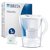 BRITA Caraffa filtrante acqua Marella (2.4L) incl. 1 x filtro BRITA MAXTRA PRO All-in-1 che riduce cloro, calcare, PFAS e metalli - Eleganza e funzionalità