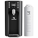 CIARRA X SusGreenable Depuratore Acqua a Osmosi Inversa da Tavolo, Acqua Calda Istantanea 3s, Filtro RO 4 Stadi, Serbatoio 4.3L, 4 Temperature, Display TDS, Senza Installazione