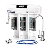 Frizzlife SP99-NEW, sistema di filtrazione dell'acqua sottolavello con rubinetto in nichel spazzolato, certificato 0,5 micron a 3 stadi, rimuove il 99,99% di piombo, cloro, cloramina, fluoro, Scale