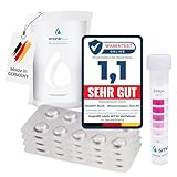 smardy 60 Pastiglie per Test Rapidi per Acqua Potabile, Acquario, Piscina - 30x Phenol Red (Valore pH) e 30x DPD1 (Cloro Libero) Compresse di Prova con 1x Provetta di Plastica