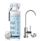 Frizzlife Filtro de agua para debajo del fregadero Sistema de filtración de agua de alta precisión de 0,5 micrones que elimina el 99,99% de plomo, cloro, mal sabor y olor con un grifo exclusivo. …