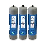 BELLEROFONTE Bombola co2 per gasatore 600 gr usa e getta attacco M11x1 per erogatori - gasatori acqua frizzante, contenitore in acciaio N° 3 Bombole