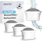 PearlCo Protect+ unimax - per Acqua Dura - Confezione 3 filtri per Aqua (Compatibile Brita® Maxtra®)