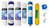 Depurtek - Kit di risparmio osmosi inversa con membrana 75 GPD + 6 filtri | Compatibile MOON | Reminerizer | Rimuove solidi, clororo, metalli pesanti | Depurazione