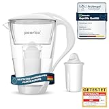 PearlCo, caraffa filtrante per l'acqua, cartuccia per filtro inclusa (compatibile con Brita® Classic) - White