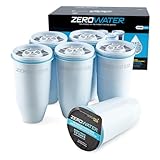 ZeroWater Filtro di ricambio ufficiale – Filtro di ricambio TDS a 5 stadi 0 – Sistema certificato IAPMO per ridurre piombo, cromo e PFOA/PFOS, confezione da 6, bianco