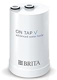 BRITA ON TAP V (600L) Cartuccia di ricambio per filtro dell'acqua - per acqua sostenibile e buon sapore, riduce micro particelle, metalli pesanti e altre sostanze che alterano il gusto
