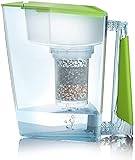 MAUNAWAI Filtro d'Acqua Premium Bio Prodotto in Germania con 1 caraffa per Acqua Potabile + 1 Cartuccia filtrante e 1pad filtrante (per 3 Mesi) - Verde, Filtro d'Acqua Potabile + caraffa filtrante