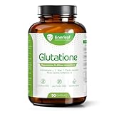 ENERLEAF Glutatione forte - 90 cps elevato dosaggio (515mg)- Potente depurazione antiossidante dell'organismo - Azione antinfiammatoria per la salute del sistema immunitario