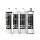 Frizzlife M3005 - Set di cartuccia filtro di ricambio antiscala (confezione da 4) per sistema di filtraggio dell'acqua sottolavello SK99, SP99, SK99 NEW e SP99 NEW