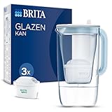 BRITA Caraffa filtrante acqua vetro (2.5L) incl. 3x BRITA filtri MAXTRA PRO All-in-1 riducono cloro, calcare, PFAS e metalli - Caraffa premium