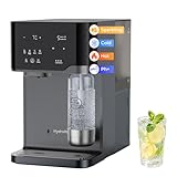 C300 Depuratore acqua da banco con funzione acqua frizzante, raffreddamento & riscaldamento, 6 stadi osmosi inversa + UV, serbatoio 5L, temperatura regolabile 40-100°C, per casa e ufficio