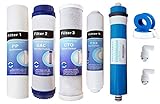 Depuragua - Kit di membrana + 4 filtri per osmosi inversa, compatibili Proline
