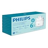 Philips Water Cartucce filtranti sostitutive Anticalcare+, 6 unità, FINO AL 50% IN PIÙ DI RIDUZIONE DELLA DUREZZA, Compatibile con Brita*