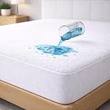 Degrees Home – Ecopur – Coprimaterasso impermeabile – Coprimaterasso 160 – Letto 160 x 190/200 – Traspirante – Impermeabile – Senza cerniera – Spugna 100% cotone