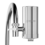 WISONU Depuratore Acqua Domestico,Filtro Acqua Rubinetto con 2 Filtri Ai Carboni Attivi,Depuratore Acqua Rubinetto,Rimuovere Cloro, Metalli Pesanti e Cattivo Gusto
