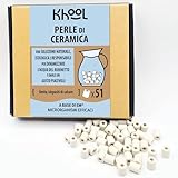 KHOOL | 51 Perle di ceramica EM* naturali | Filtro acqua rubinetto e caraffa filtrante | Migliora il gusto dell’acqua | Anticalcare naturale | Utilizzabili in lavatrice o lavastoviglie | 10 mm