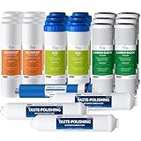 iSpring F22-75 3 Anni Cartuccia Filtro di Ricambio Set per Sistemi a Osmosi Inversa Standard a 5 Stadi, 22 Pezzi, Bianco