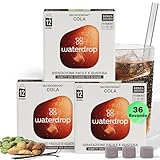 waterdrop® Set Microdrink COLA Zero, 36 waterdrop cubetti per acqua aromatizzata, con Noce di Cola e Vitamine, Bibite Senza Zucchero, Insaporitori d'Acqua Senza Calorie