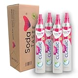 SodaTASTE Quick Classic - Set di 4 cilindri a CO2 (ricarica) per aeratori con sistema Quick Connect, per acqua frizzata fino a 240 l (attenzione: cilindro vuoto necessario)