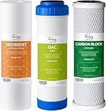 iSpring F3 Set di Cartucce Filtro, 6 Mesi di Sostituzione del Prefiltro per Sistemi ad Osmosi Inversa RO Standard, Bianco