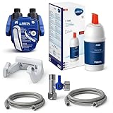 Neues Wasser Group Set Filtri Acqua Sottolavello - Cartucce Filtro Acqua Brita, Supporto A Parete Brita Filter P1000, Tubo Flessibile, Adattatore Per Valvola Angolare, Indicatore Cambio Filtro
