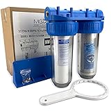 FILTRO 2 STADI ACQUA CARTUCCIA FILTRAZIONE NW-BR10B3 1/2'' - 3/4' - 1' ATTACCO (1/2'' 20,67mm, Traditional)