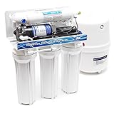 Naturewater Impianto osmosi inversa, filtrazione a 5 stadi 180 l/giorno, con pompa e serbatoio