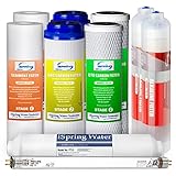 iSpring F10KU 1 Anno Cartuccia Filtro di Ricambio Set per Sistemi a Osmosi Inversa UV Minerali Alcalini a 7 Stadi, 10 Pezzi
