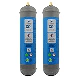 Bombola CO2 per gasatore 600 gr usa e getta attacco M11x1 per erogatori - gasatori acqua frizzante co2, contenitore in acciaio N° 2 Bombole