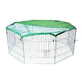 AQPET Recinto recinzione box per animali cani gatti roditori 60x60cm per esterno giardino con rete parasole