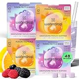 waterdrop® Paradise & Wildberry Fusion - 48 cubetti per insaporitore acqua senza zucchero - Alternativa allo borraccia con gusti e sciroppo - cubetti per acqua aromatiche - acqua aromatizzata