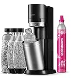 Sodastream Duo Megapack, Gasatore D'Acqua per Trasformare L' Acqua in Acqua Frizzante, colore nero