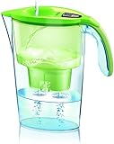 Caraffa filtrante per acqua LAICA Stream line (edizione a colori) e 1 cartuccia filtro per acqua Bi-Flux da 30 giorni - Si adatta all'interno del frigorifero - Coperchio a riempimento rapido, capacità totale 2,3 l, acqua filtrata 1,2 l (J31AB-GREEN & J31AD-LAVENDER)