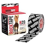 RockTape Unisex's Std Kinesiology Tape Black Nastro kinesiologico Unisex con Logo H2O Nero INTL, Taglia Unica