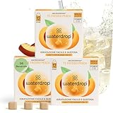 waterdrop® Tè Freddo alla PESCA, 36 cubetti per acqua Microdrink, insaporitore acqua, Tisane a freddo senza zucchero Con Vitamina C & B3, Bevanda Analcolica, The Nero, Ice Tea
