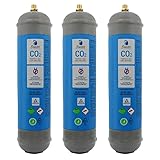 BELLEROFONTE Bombola co2 per gasatore 600 gr usa e getta attacco M11x1 per erogatori - gasatori acqua frizzante, contenitore in acciaio N° 3 Bombole