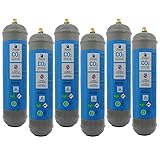 Bombola CO2 per gasatore 600 gr usa e getta attacco M11x1 per erogatori - gasatori acqua frizzante co2, contenitore in acciaio N° 6 Bombole